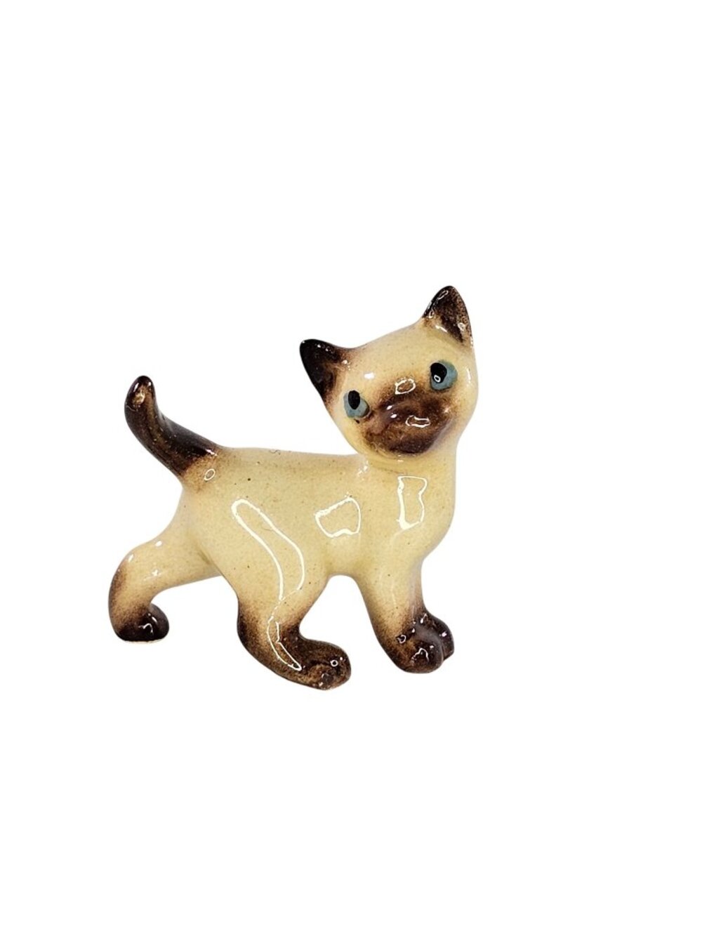 Hagen Renaker Siamese Tom Cat Walking Figurine Miniature Blue Eyes